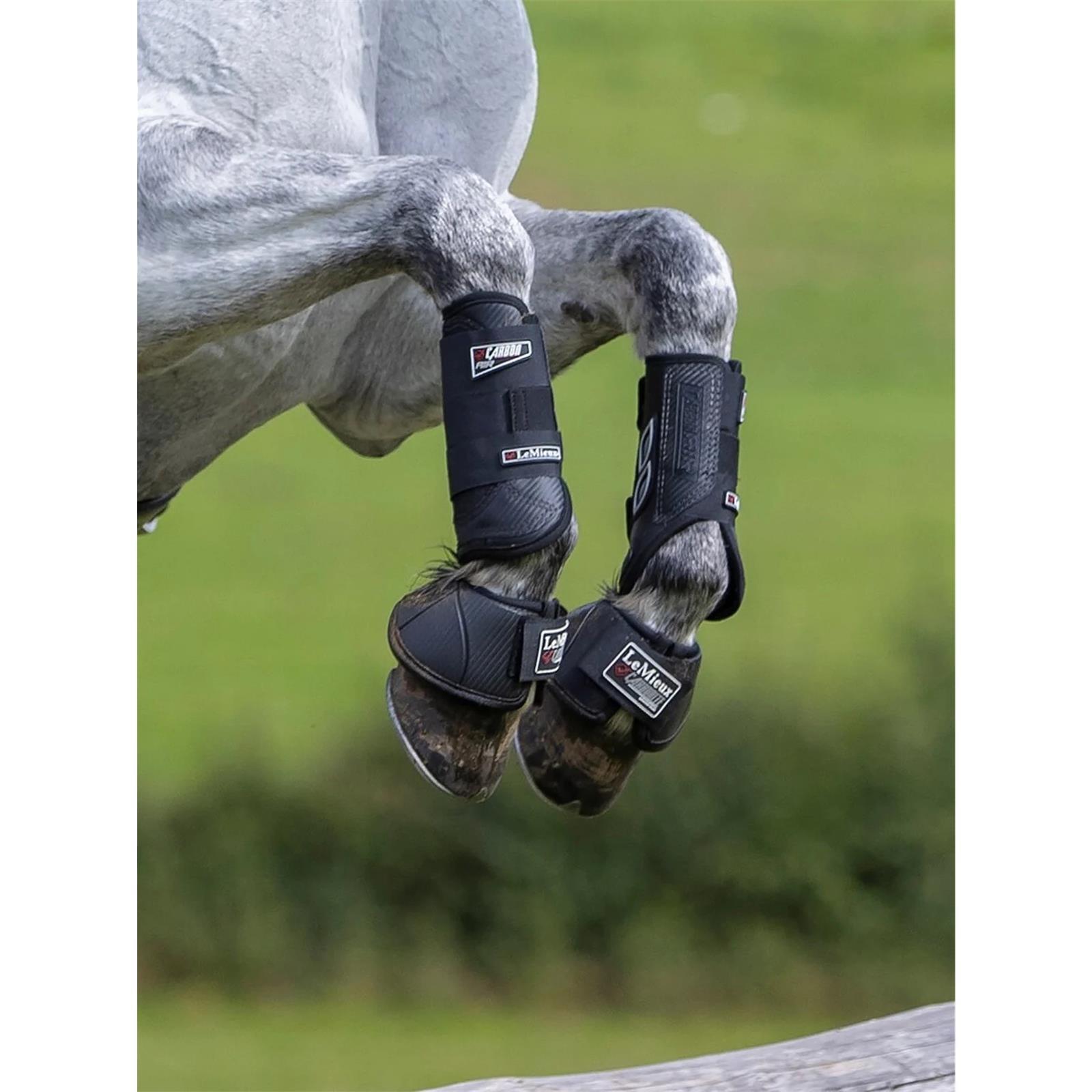 LeMieux Gamaschen Carbon Air XC Boots Front Black L