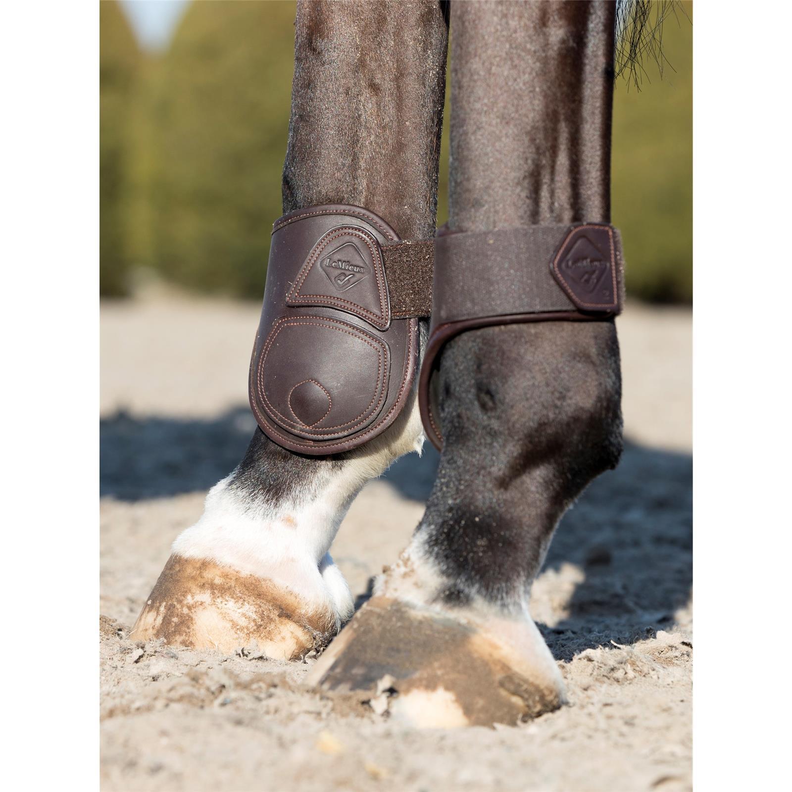 LeMieux Capella Leather Fetlock Boots Brown Full