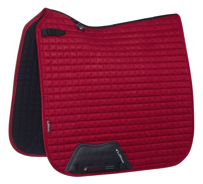 LeMieux Suede Dressage Square Schabracke Chilli Red L