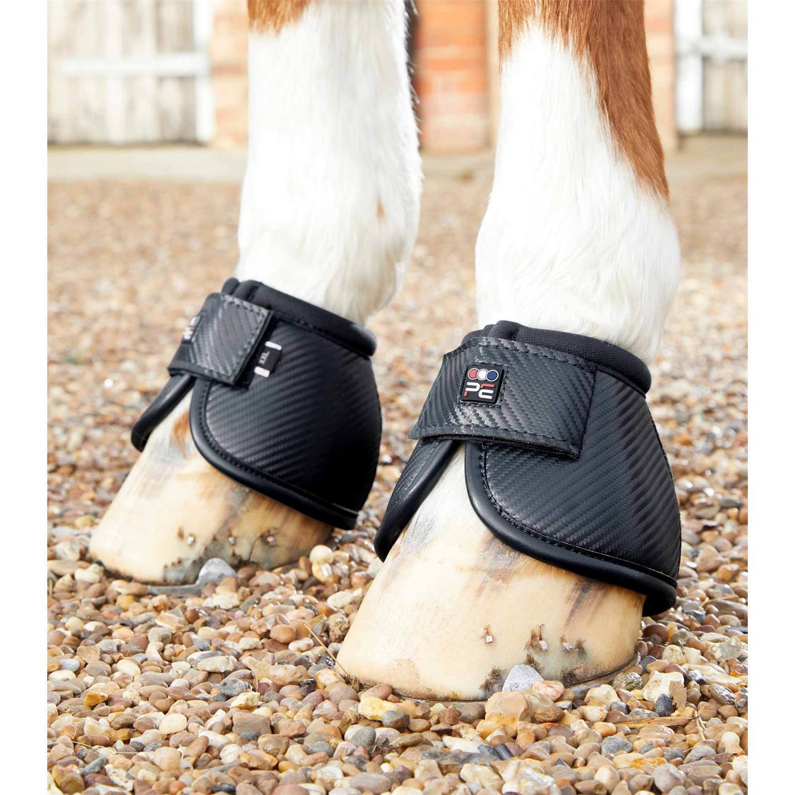 Premier Equine Carbon Tech Kevlar No-Turn Over Reach Boots Hufglocken black S