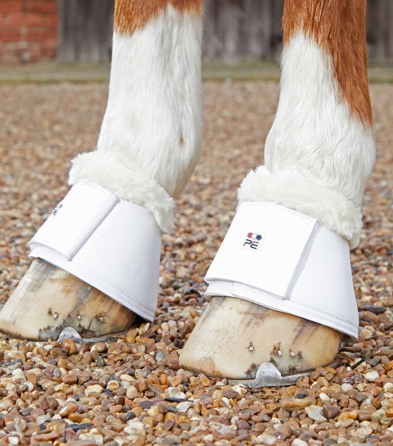 Premier Equine Hufglocken Carbon Tech Techno Wool Over Reach Boots XXL white