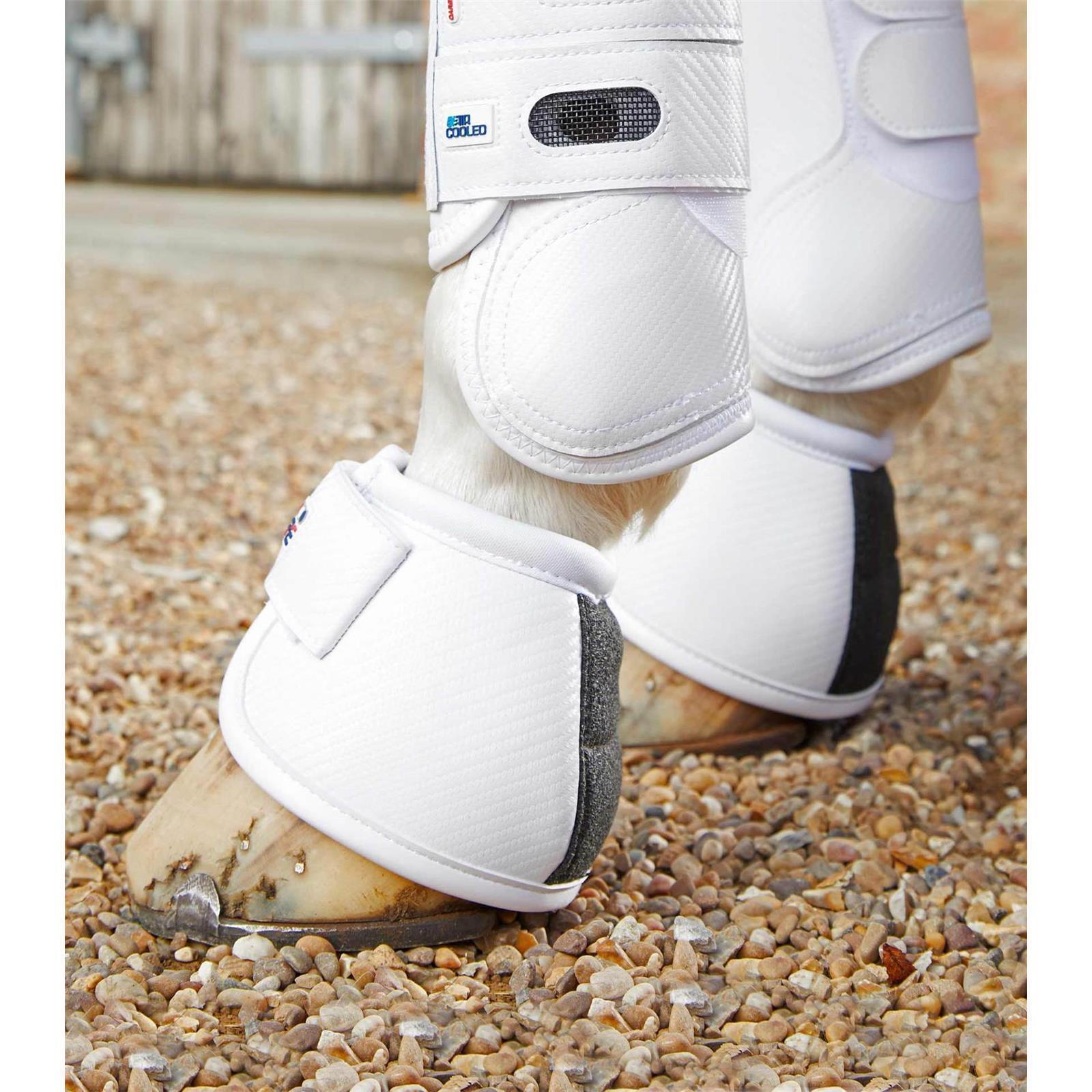 Premier Equine Carbon Tech Kevlar No-Turn Over Reach Boots Hufglocken white XXL
