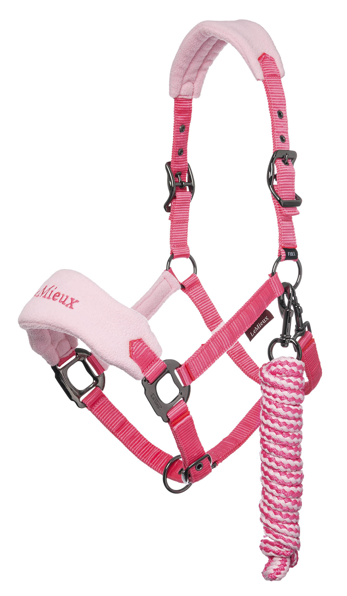 LeMieux Halfter mit Strick Vogue Fleece Headcollar & Rope Watermelon Mini