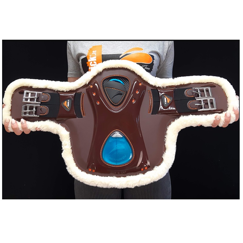 eQuick Kurzgurt mit Stollenschutz eOnyx Guard Fluffy schwarz 65 cm