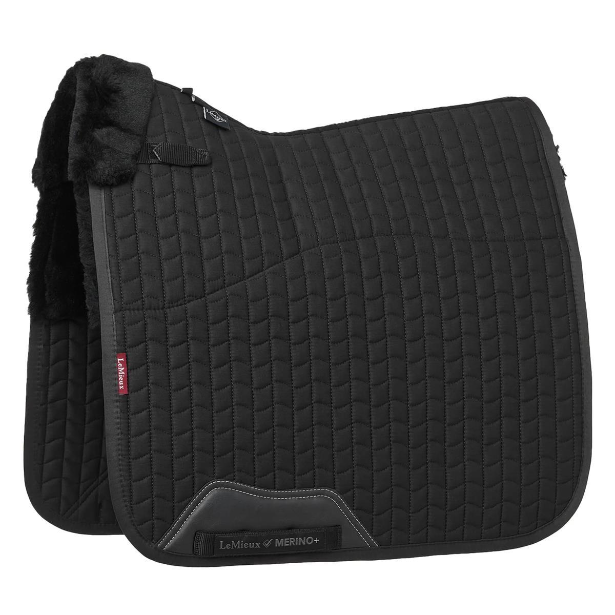 LeMieux Merino+ Half Lined Dressage Square Black/Black M