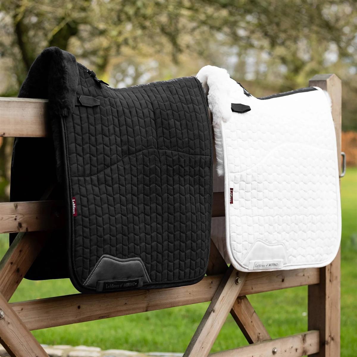 LeMieux Merino+ Half Lined Dressage Square Black/Black L