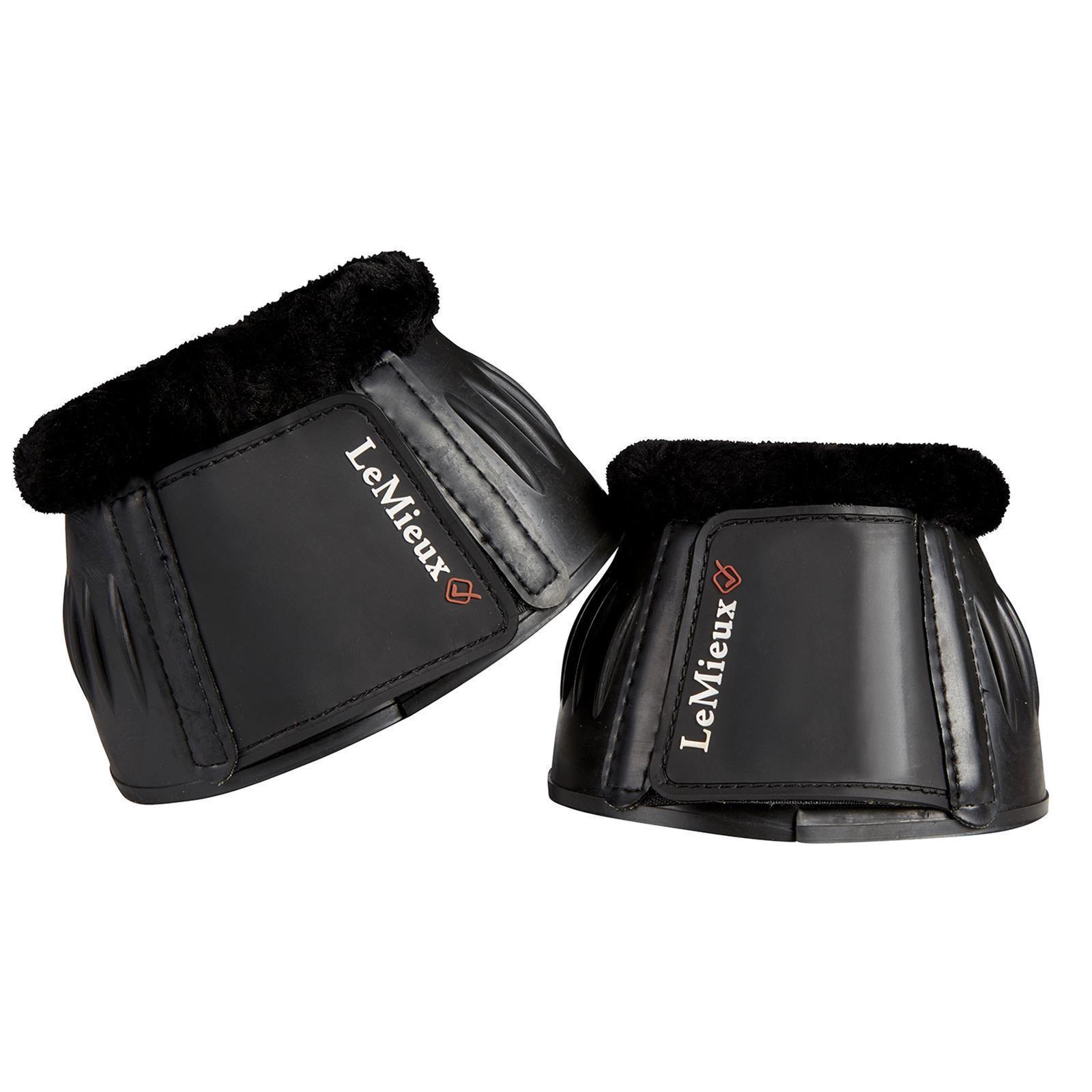 LeMieux Hufglocken Rubber Bell Boots Fleece Black XXL