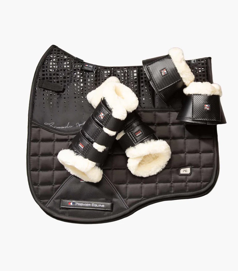 Premier Equine Techno Wool Brushing Boots schwarz XL