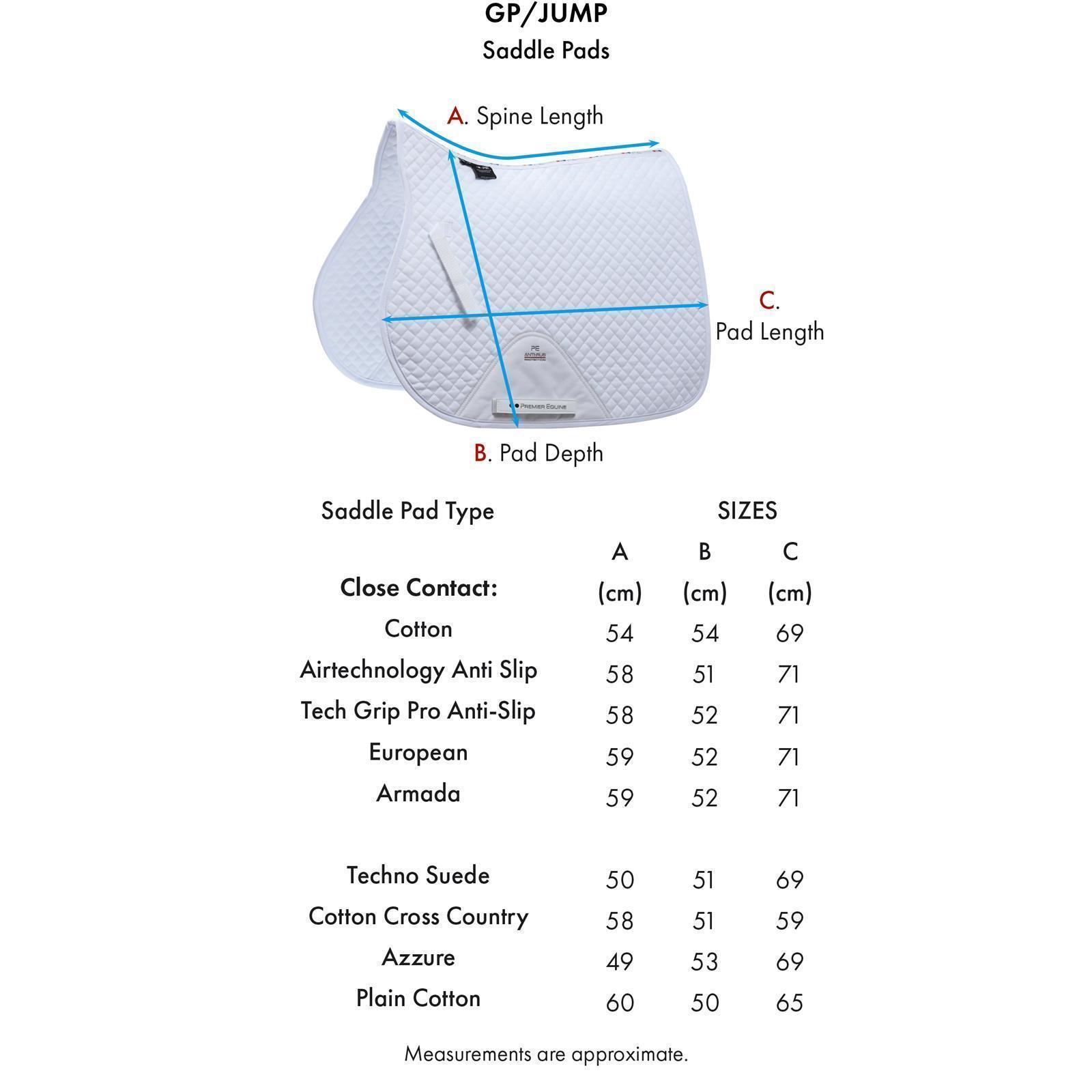 Premier Equine Alberta CC Satin GP/Jump Square Full White