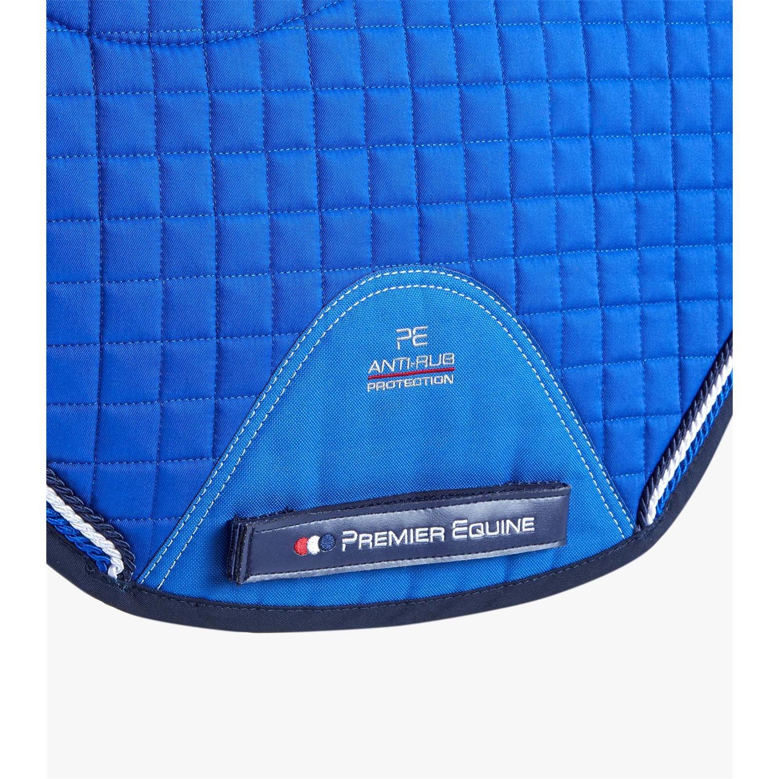Premier Equine Close Contact Merino Wool European Saddle Pad - GP/Jump Square Full Royal Blue/Navy Wool
