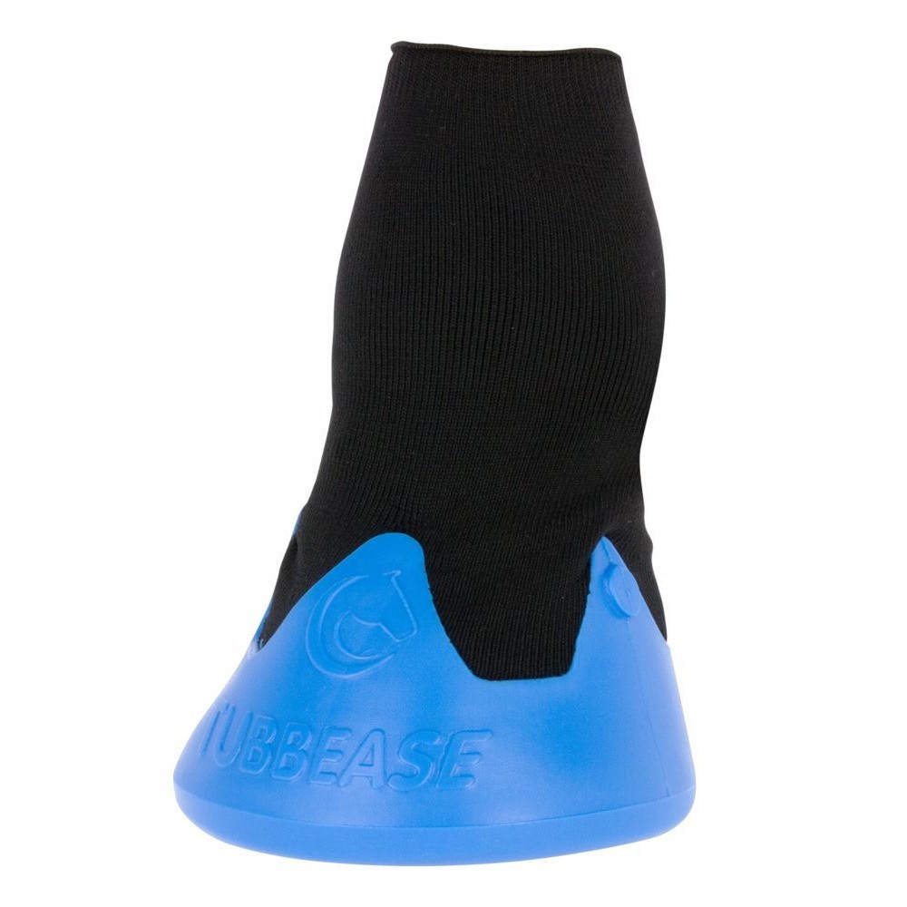 Tubbease Hufschuh, Behandlungsschuh für Pferdehufe blau = L (15,5 cm)