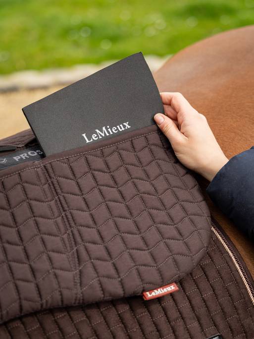 LeMieux ProSorb 3-Pocket Quilted Half Pad Brown L