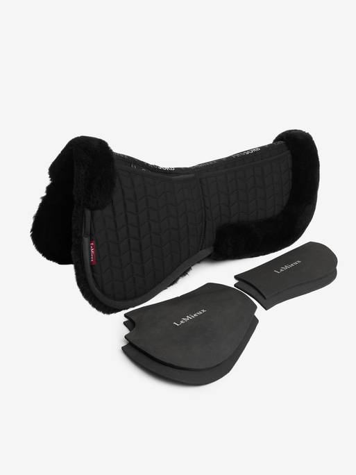 LeMieux Merino+ Prosorb 2 Pocket Half Pad Black/Black M