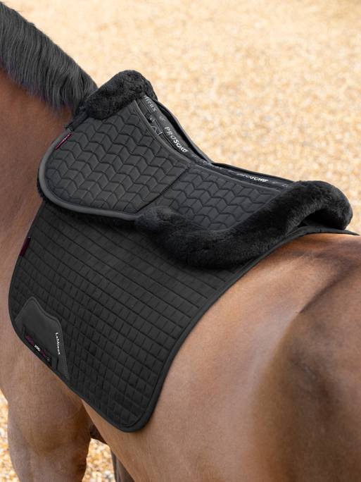 LeMieux Merino+ Prosorb 2 Pocket Half Pad Black/Black M