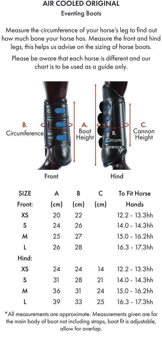 Premier Equine Air Cooled Original Eventing Boots Hind schwarz L