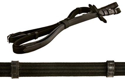 BB Warendorf Gurtzügel mit Stegen 19mm schwarz/silber Pony