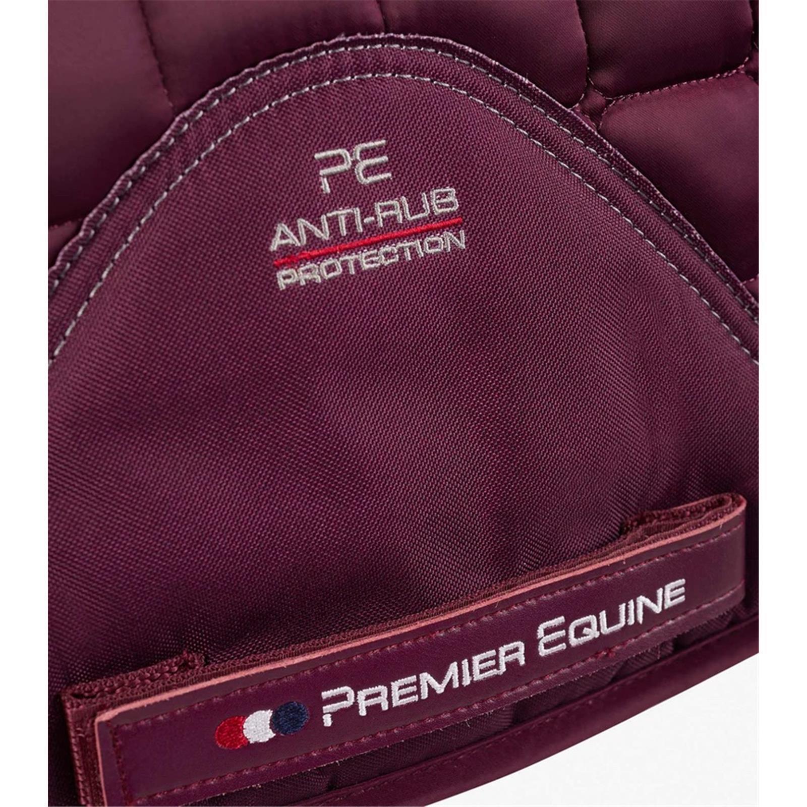 Premier Equine Atlantis CC Satin Wool Dressage Square Full Wine / Black Wool