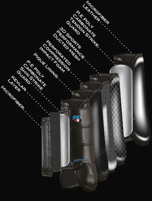 Premier Equine Air Trax Eventing Boots Geländegamasche hinten schwarz M