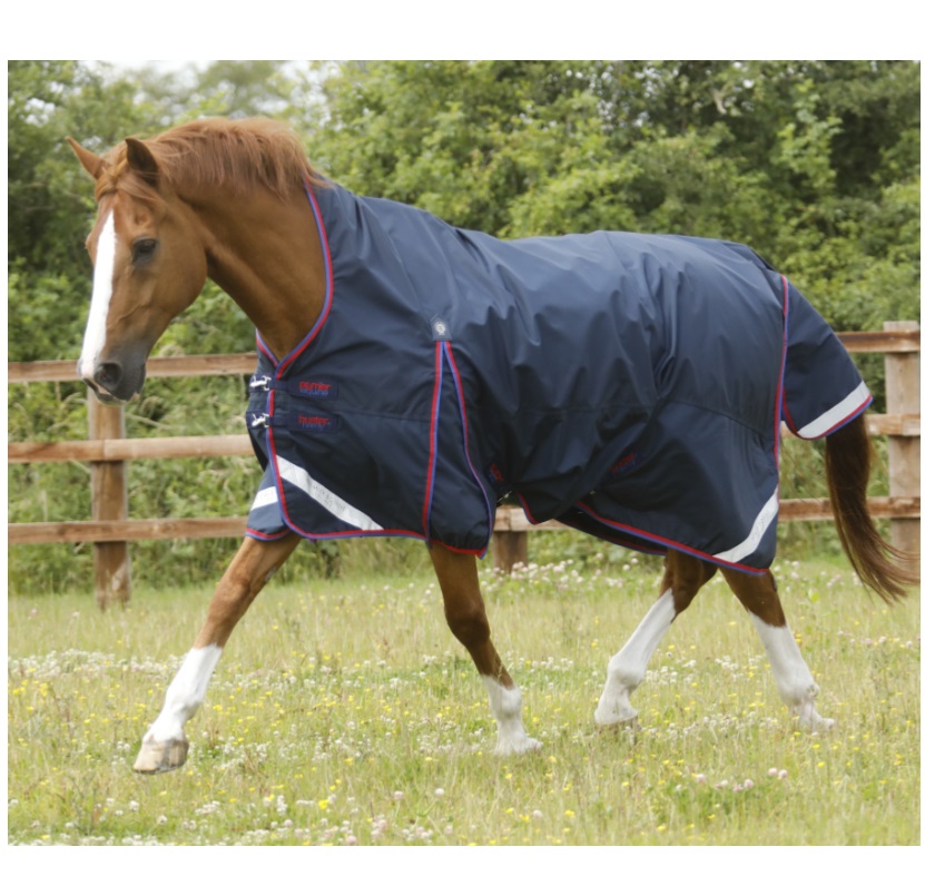 Premier Equine Weidedecke Buster Hardy 0g Half Neck Turnout Rug 7'3'' grey