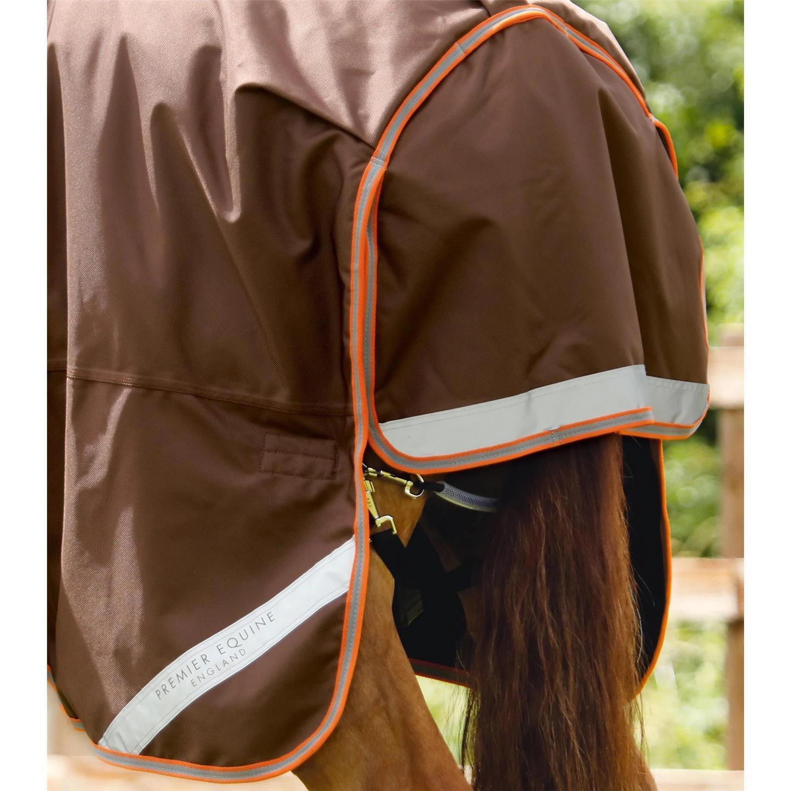 Premier Equine Titan 300g Turnout Rug with Snug-Fit Neck Cover brown 6´9 (Stockmaß 173-178 cm)