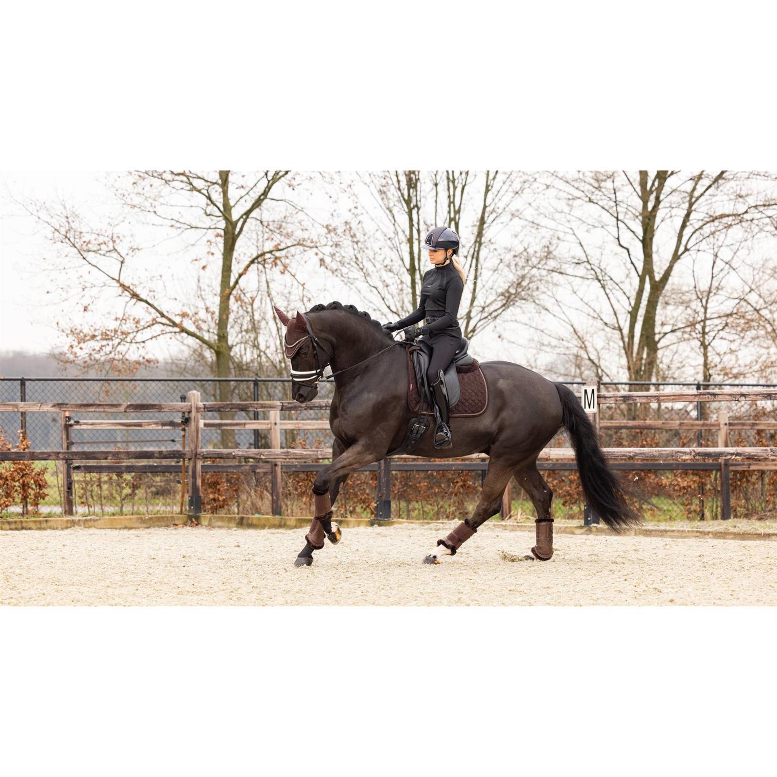LeMieux Crystal Suede Dressage Square Schabracke Brown L