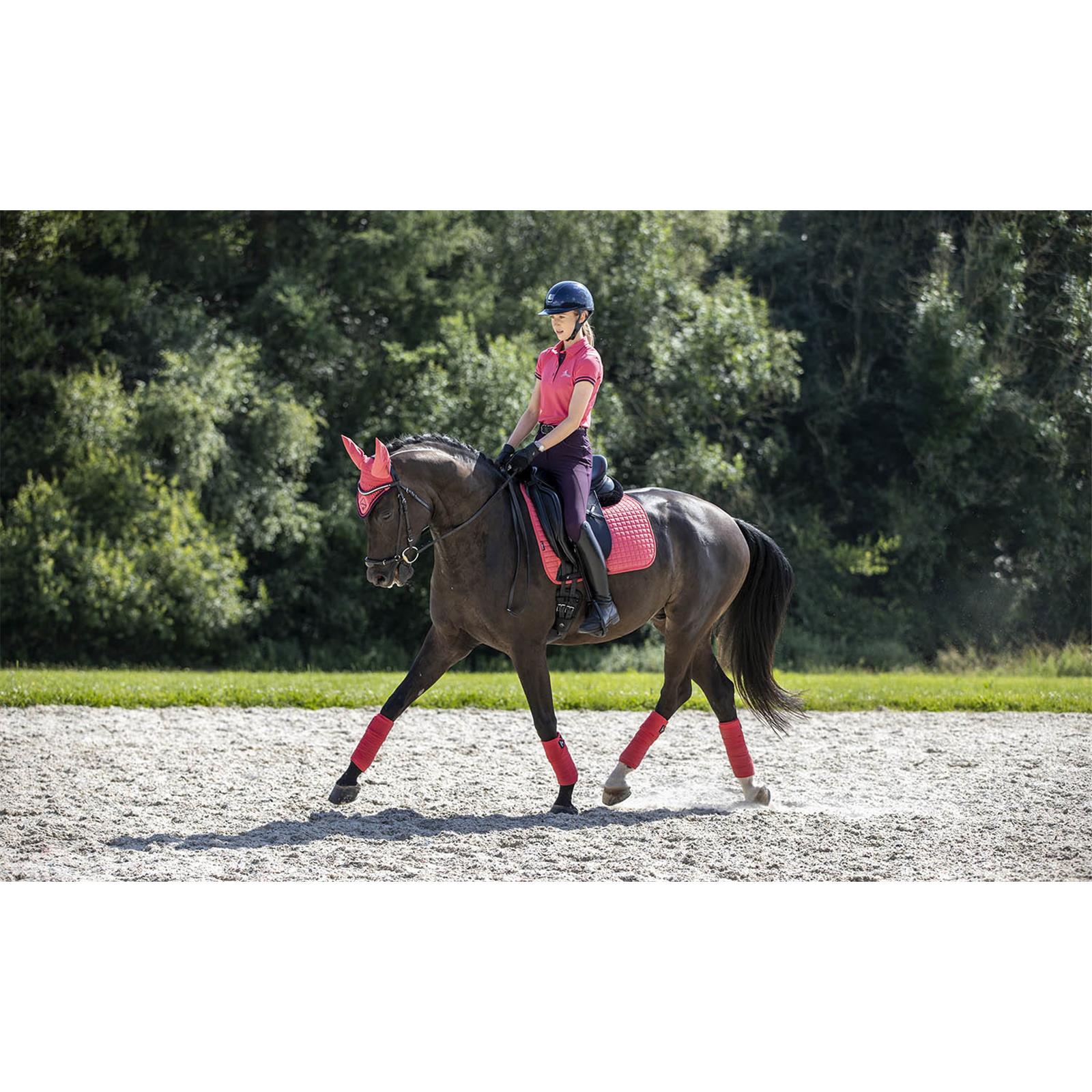LeMieux Suede Dressage Square Schabracke Papaya S/M