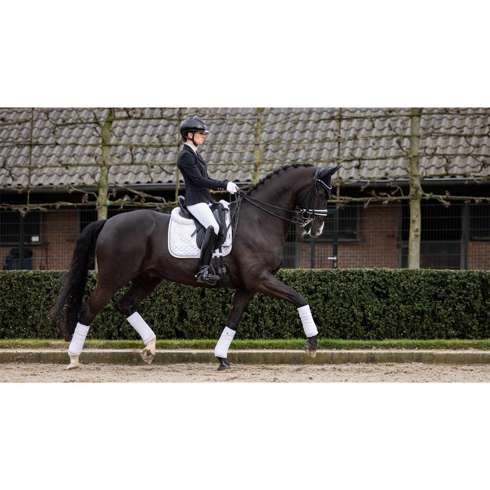 LeMieux Crystal Suede Dressage Square Schabracke White L