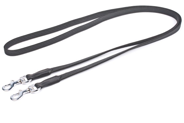 bb Iceland rubber reins black without bars